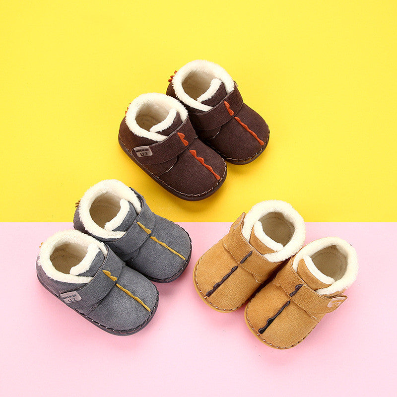 Chaussures rembourrées en coton pour enfants, pantoufles d'hiver pour garçons et filles, raquettes de neige en polaire