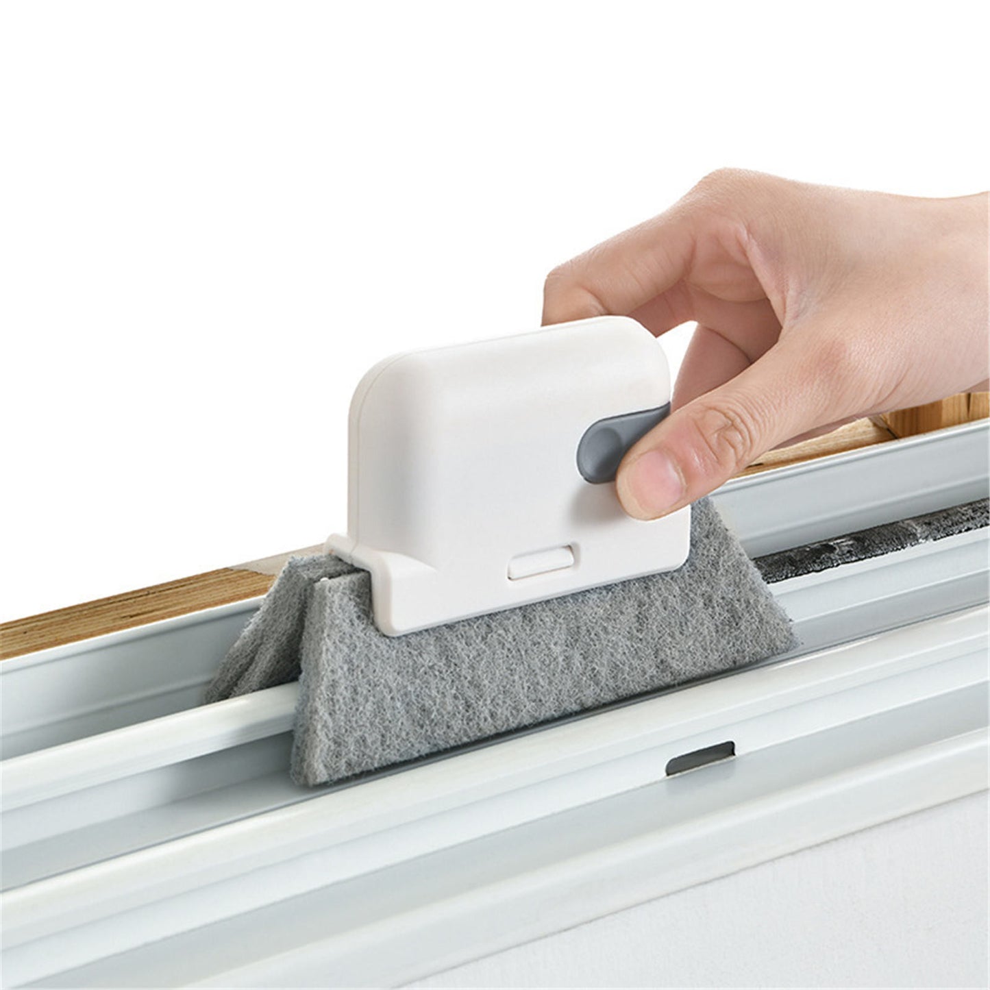 Brosse de nettoyage à rainure créative, nettoie rapidement tous les coins et les espaces, brosses de nettoyage de rails de portes et fenêtres détachables