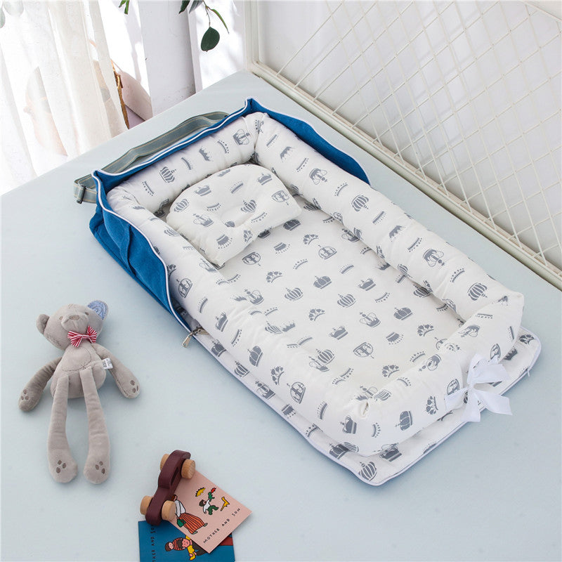 Lit de bébé portable en coton nouveau-né pliable