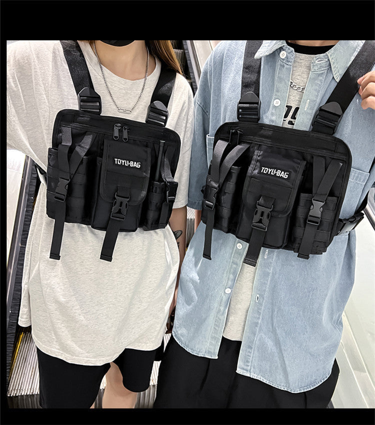 Bolso de hombro estilo chaleco callejero