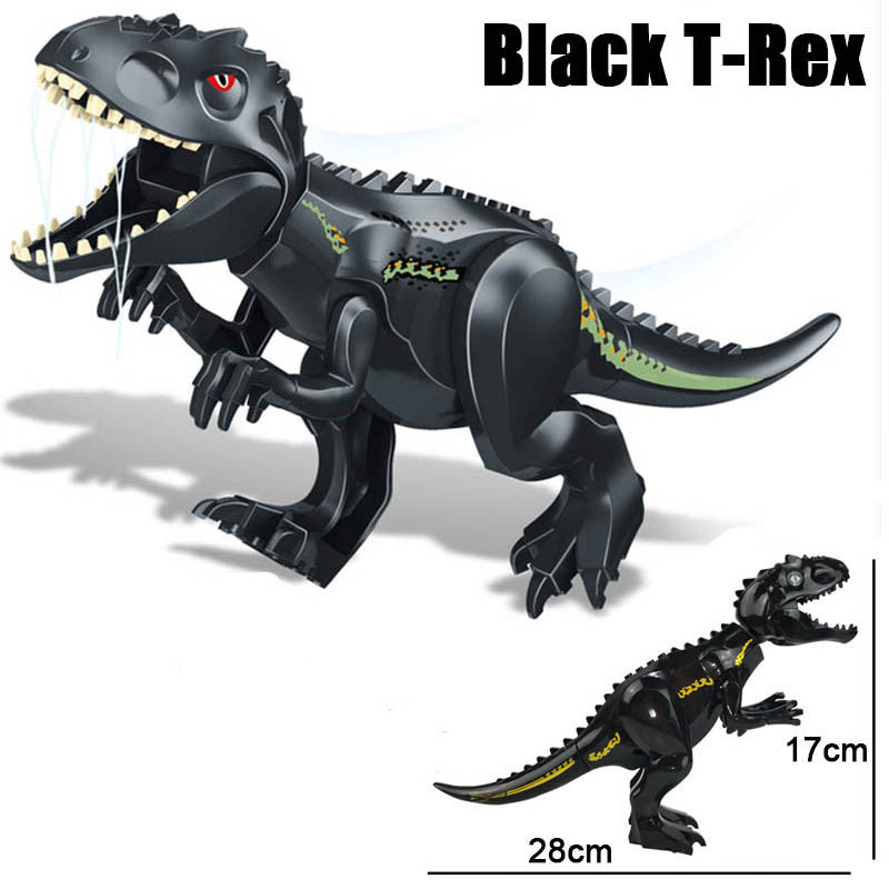 Bloques de construcción de dinosaurios coloridos jurásicos, rompecabezas para niños, montaje e inserción de juguetes para niños