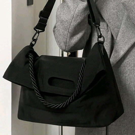 Nylon One-shoulder Crossbody Messenger Bag New College Students Class Large Capacity Totes