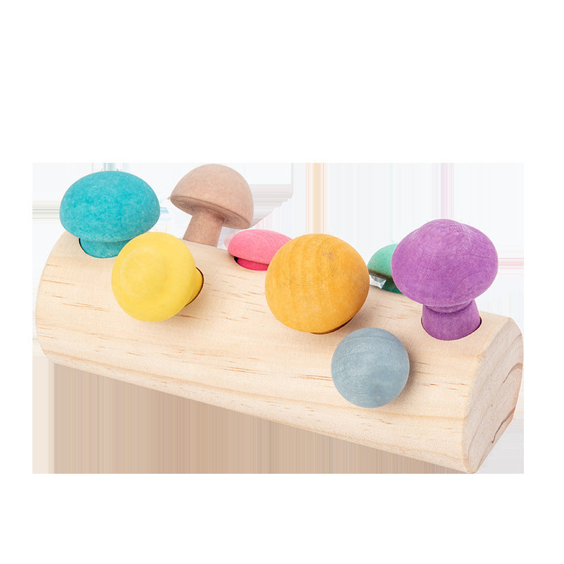 Jeu de cueillette de champignons de simulation, jouets en bois