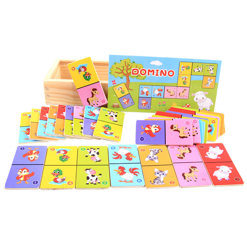 Solitaire en bois Animal Domino Kids