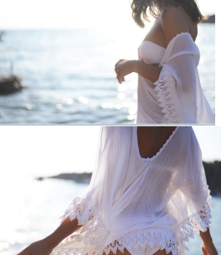 Encubrimiento de playa con borlas