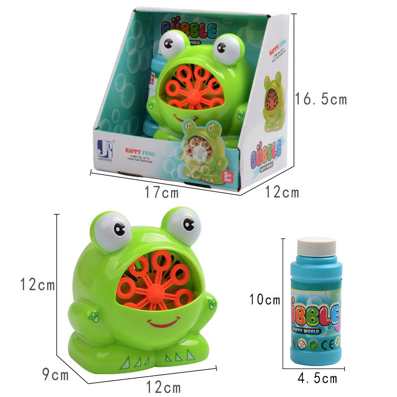 Nouveau Mignon dessin animé animaux forme créative grenouille automatique bulle mitrailleuse