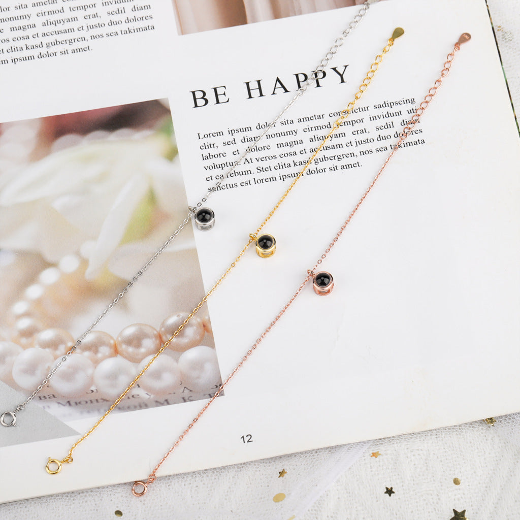 Pulsera De Proyección De Personalización De Foto En 100 Idiomas Te Amo