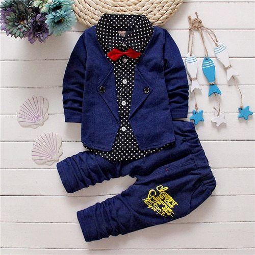 Costume enfant noeud papillon pull petit pantalon