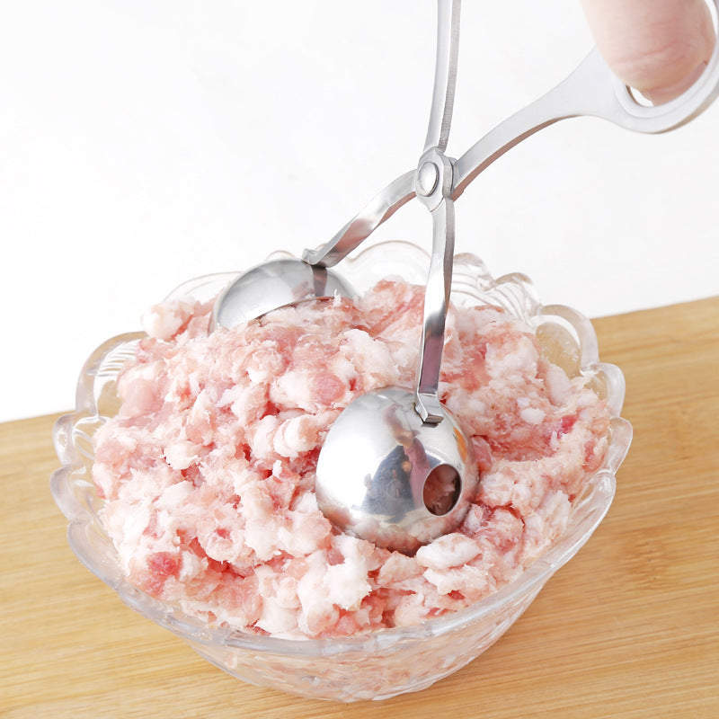 Herramienta para hacer albóndigas, Clip para hacer bolas de arroz y carne de pescado, herramientas de molde, pinzas para albóndigas de carne de acero inoxidable, utensilios de cocina