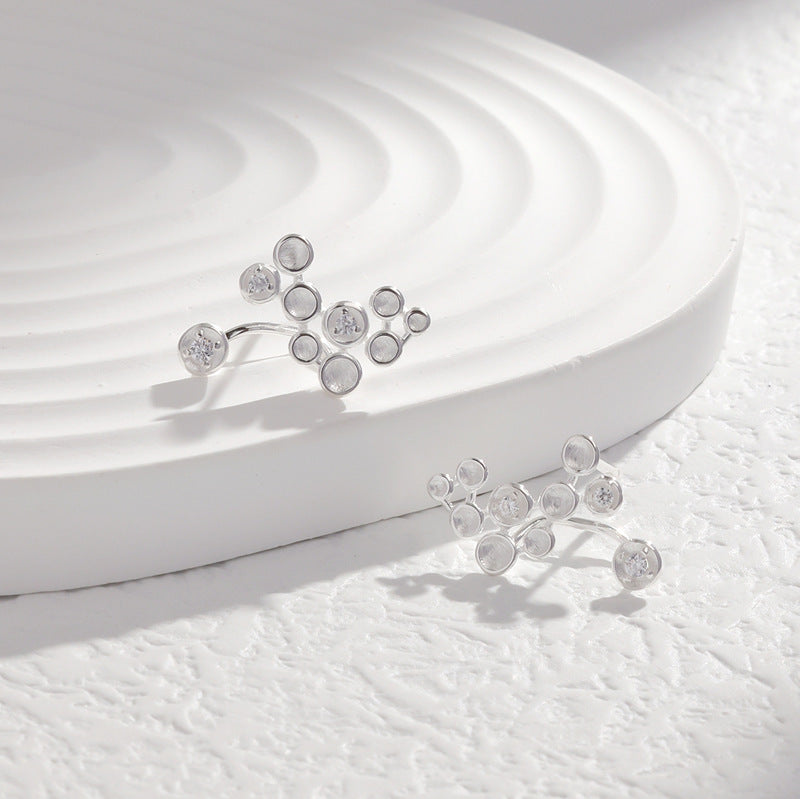 Sterling Silver Light Luxury Floating Star Temperament Earrings