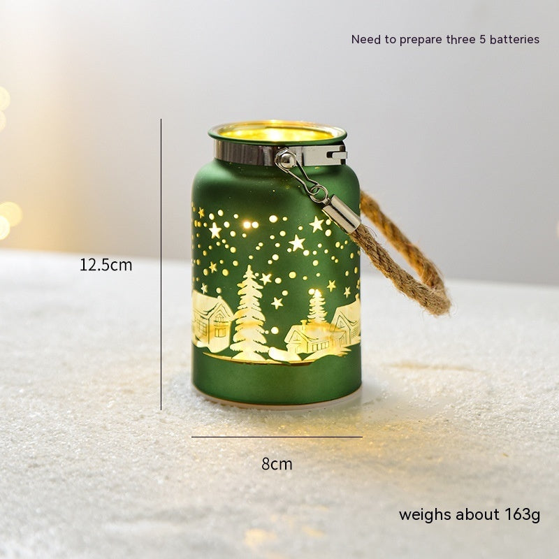 Décoration de bureau en verre lumineux de Noël