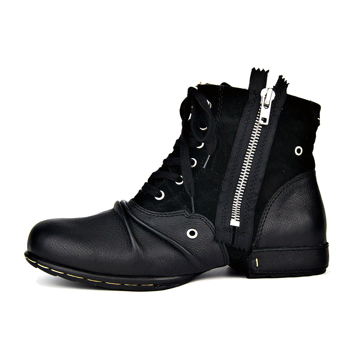 Bottes montantes en cuir pour hommes, grande taille