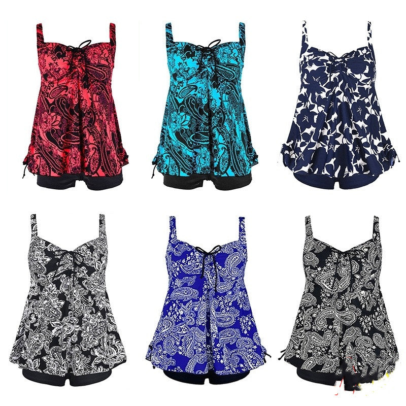 Traje de baño de talla grande y sexy para mujer, traje de baño de 2 piezas