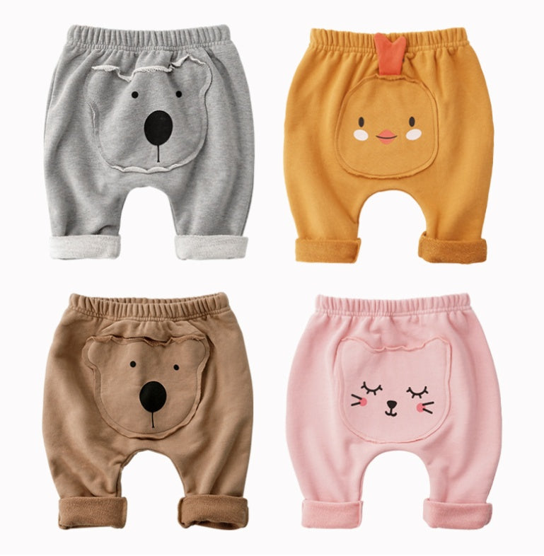Pantalon bébé patch dessin animé 