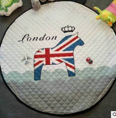Tapis de rangement pour voiture en coton, modèles d'explosion Ins, tapis de rangement pour jouets, sortie ronde, tapis d'escalade pour enfants, sac de rangement