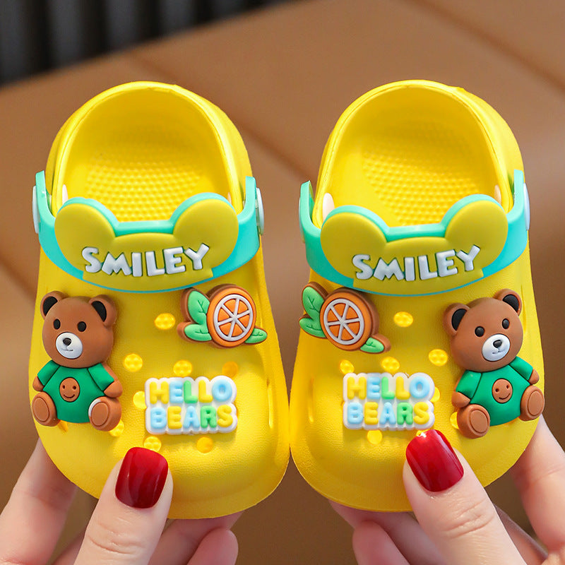 Kid's Cartoon Closed Toe Hole Shoes