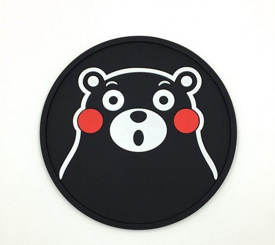 Tapis antidérapant de voiture ours brun de dessin animé, tapis de rangement de voiture, téléphone