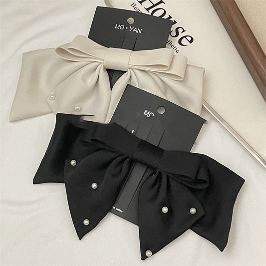 High End Satin Bow Hair Clip