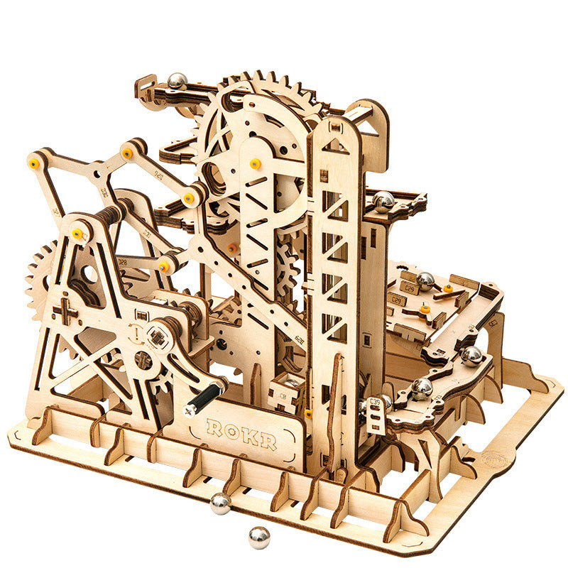 Juguete de madera 3D rompecabezas insertado a mano regalo modelo de transmisión mecánica