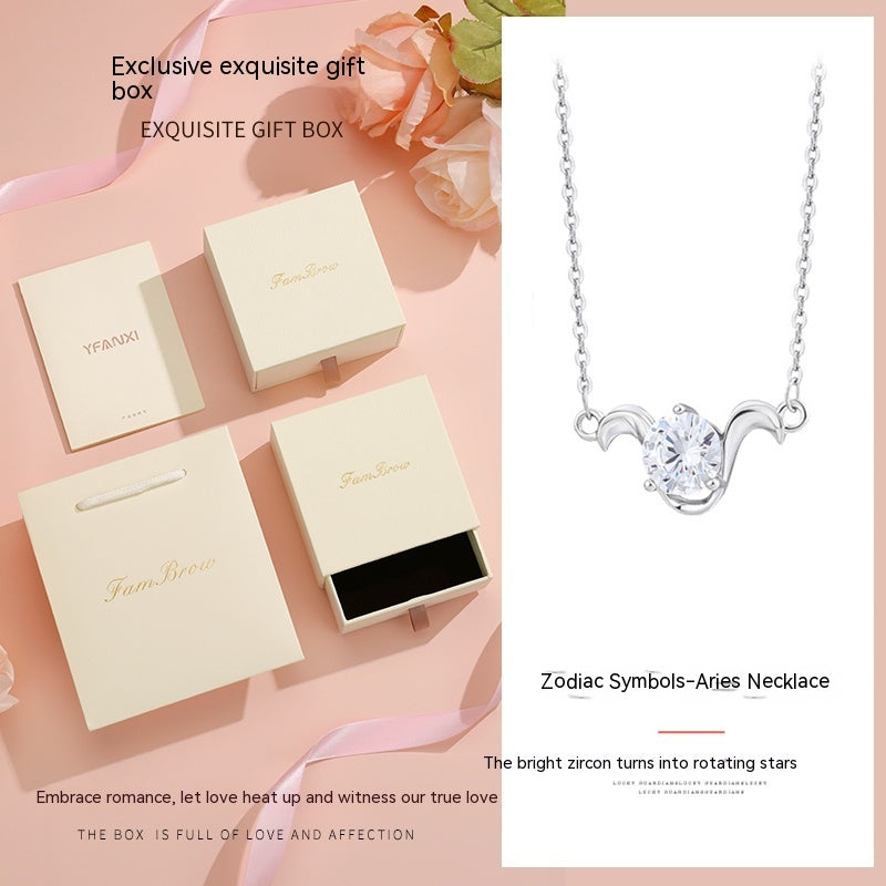 Collier Douze Constellations Femme Argent Sterling