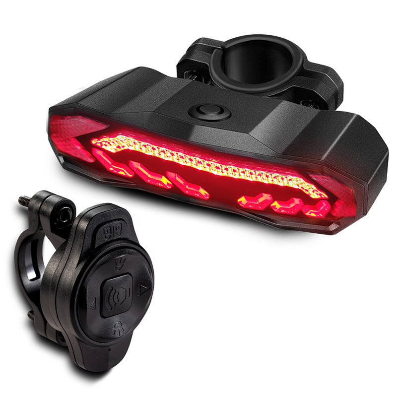Feu arrière de frein intelligent pour vélo, alarme de charge USB, feu arrière LED étanche