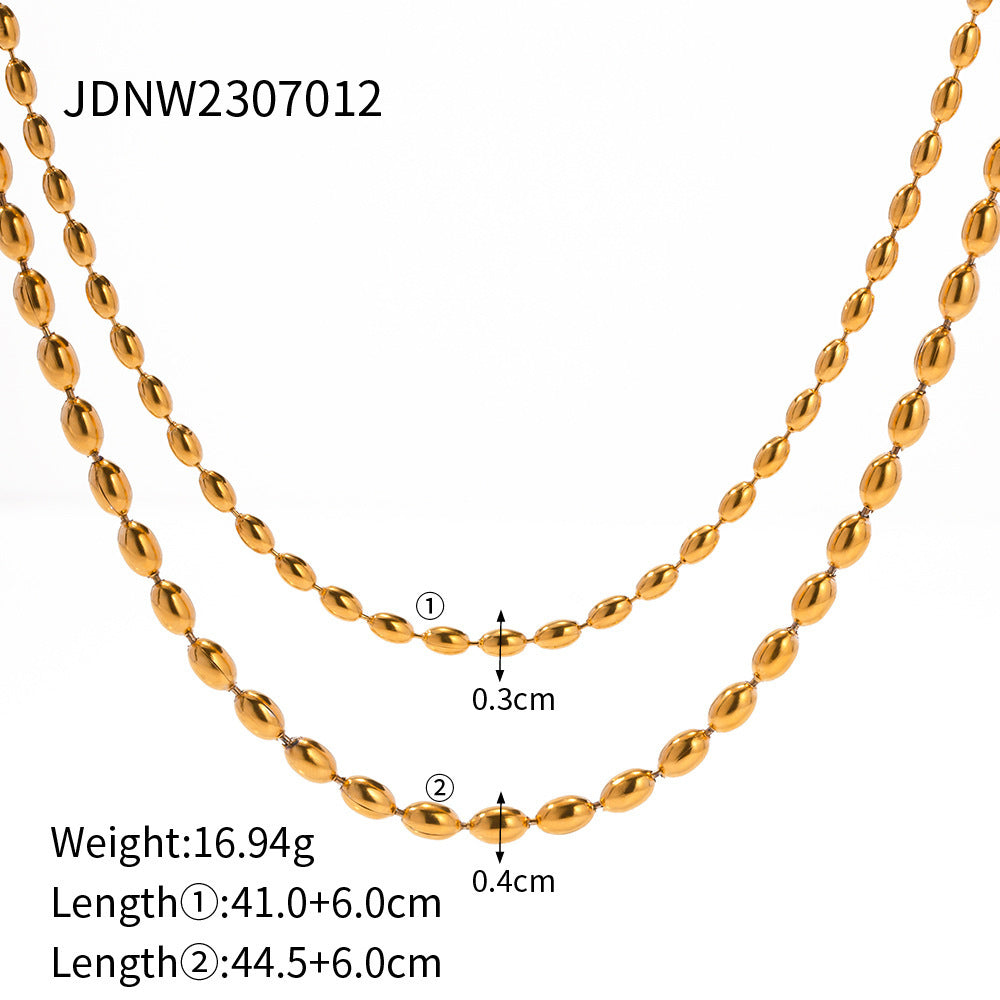 Collar de doble capa de acero inoxidable