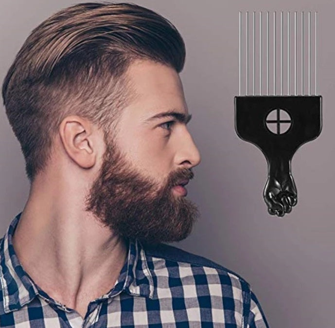 Peine de Metal para pelo africano, cepillo de Peine para salón de peluquería, herramienta de estilismo, accesorios para el cabello