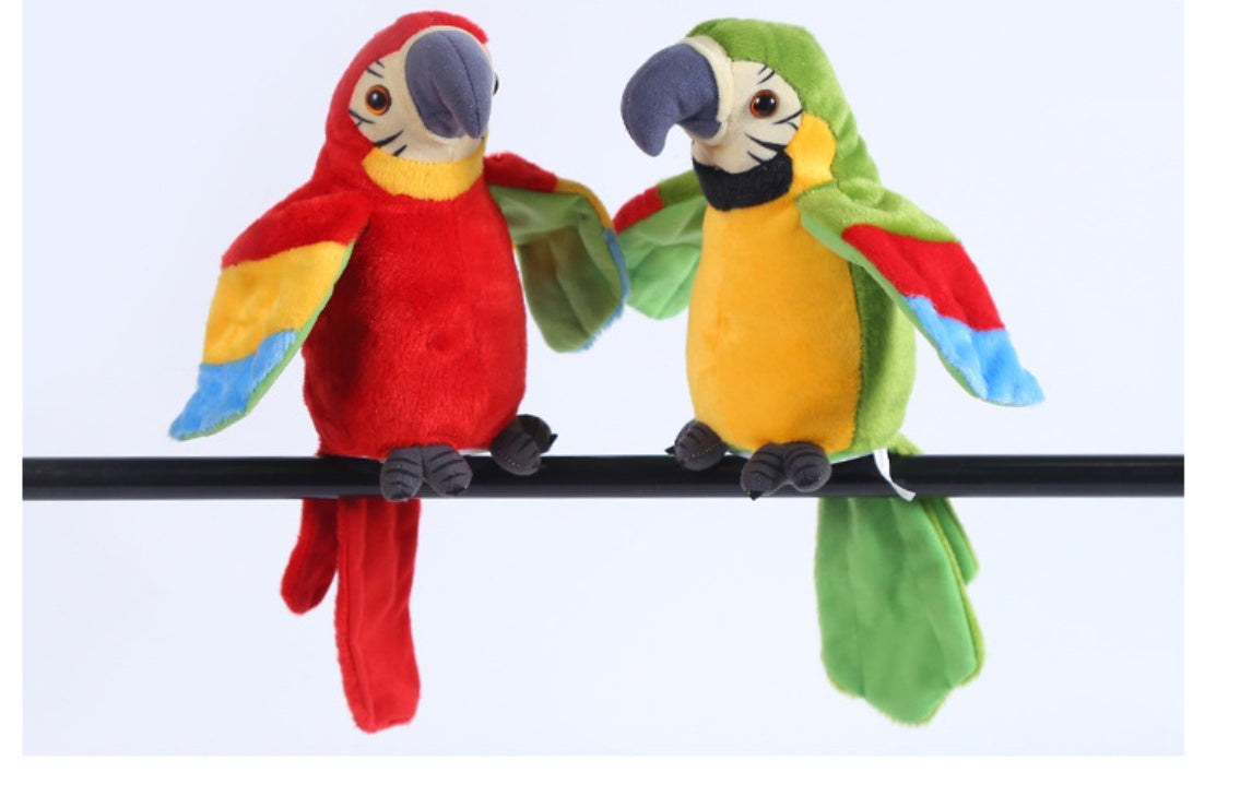 Perroquet parlant électrique, jouet en peluche, enregistrement parlant mignon, répétitions