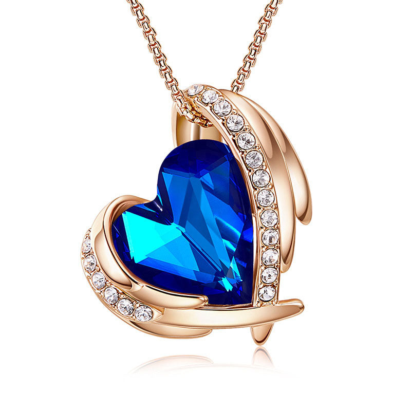 Collier ange pour femme, Niche créative, pendentif en cristal, collier Simple assorti avec tout
