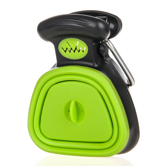 Scooper de merde pliable de voyage pour animaux de compagnie de chien avec 1 rouleau de sacs décomposables cuillère de merde propre ramasser les excréments nettoyant Epacket expédition