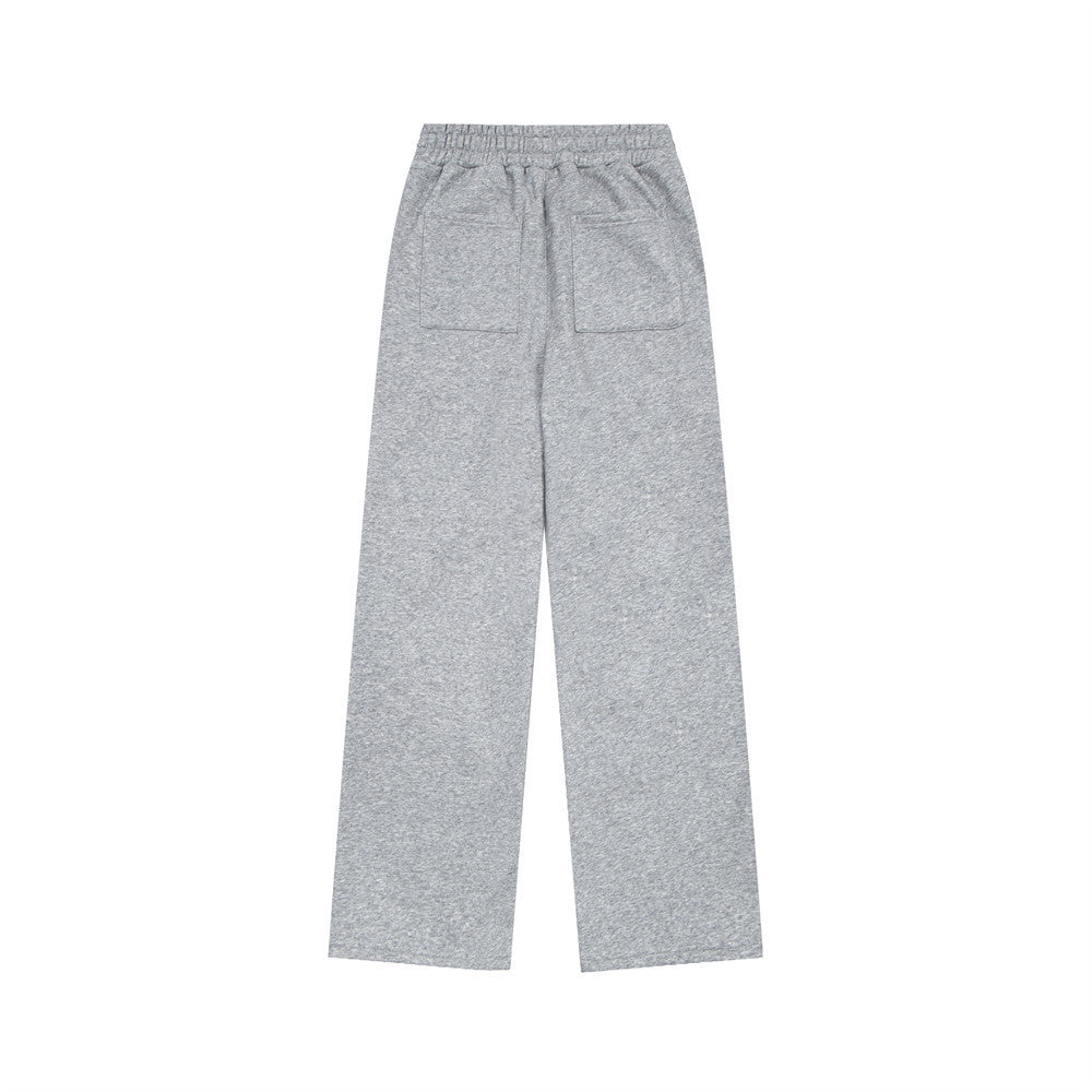 English Letter Floral Print Casual Pants