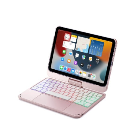 Compatible avec Apple, clavier tactile Bluetooth rotatif avec rétroéclairage