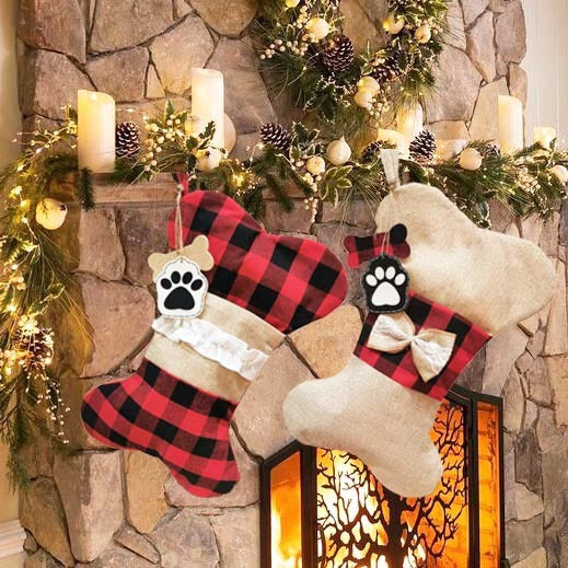 Sac cadeau chaussettes de Noël ornement de Noël