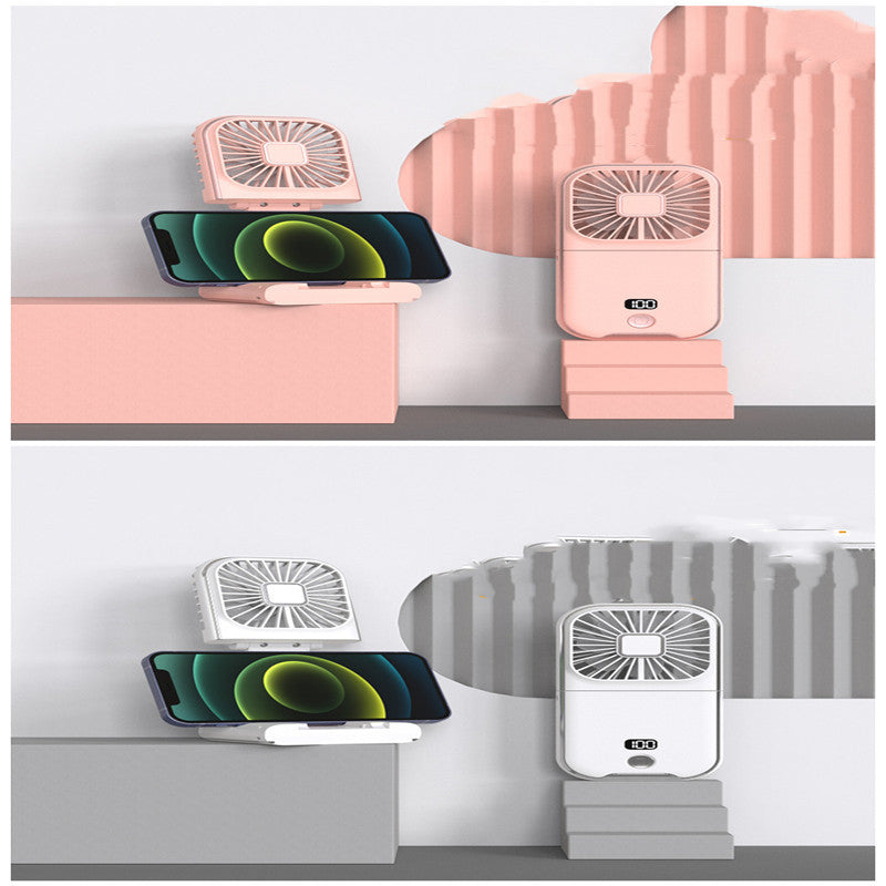 Ventilador pequeño portátil plegable con pantalla digital