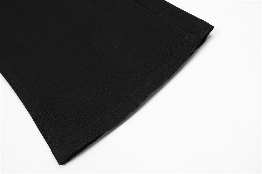 Solid Color Simple Bootcut Casual Trousers For Men