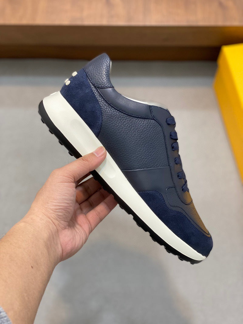 Zapatos de cuero informales de negocios con cordones de cuero