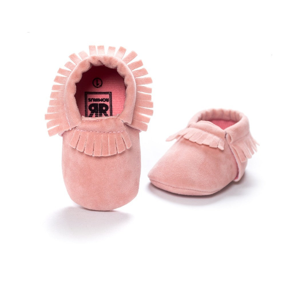 Chaussures de bébé nouveau-né en cuir suédé PU