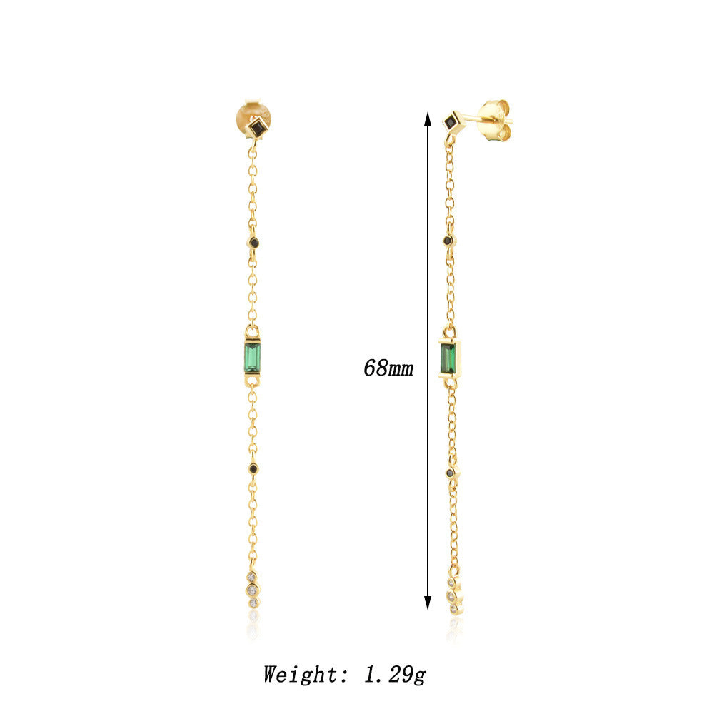 Boucles d'oreilles suspendues à une ligne pour femmes, personnalité de la mode