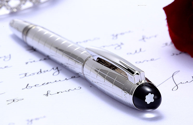 Interstellar Crystal Head Series Bolígrafo Roller de metal Pluma estilográfica Pluma estilográfica clásica de carbono