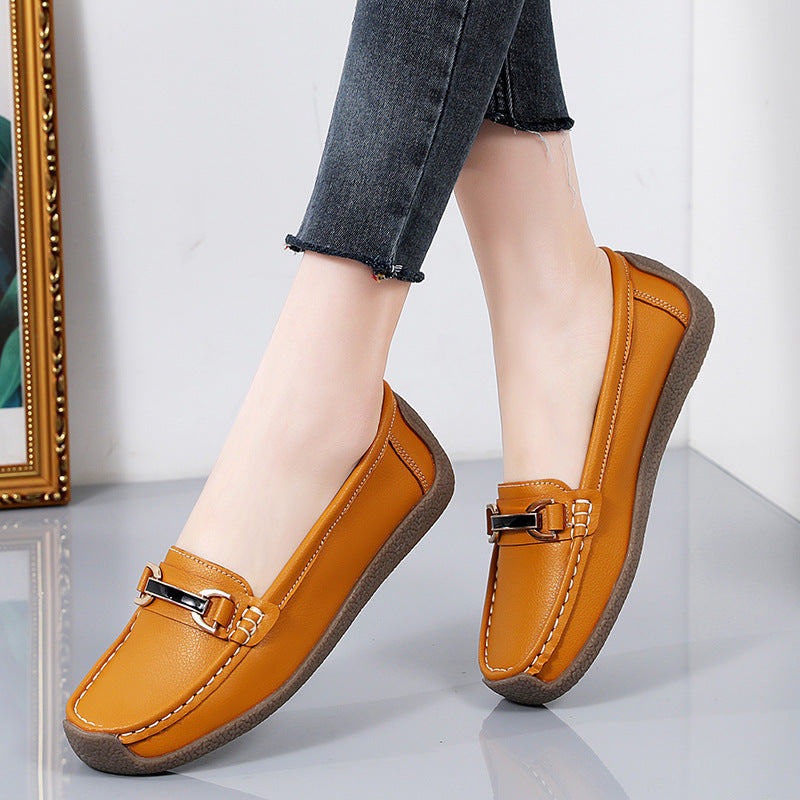 Mocassins confortables à surface douce, grande taille