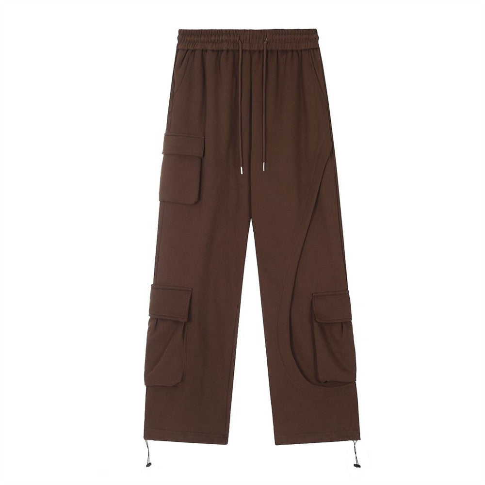 Loose Multi-pocket Workwear Straight Sweatpants Men