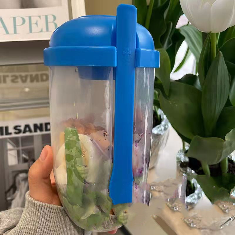 La tasse à salade de style Ins avec fourchette et couvercle est portable