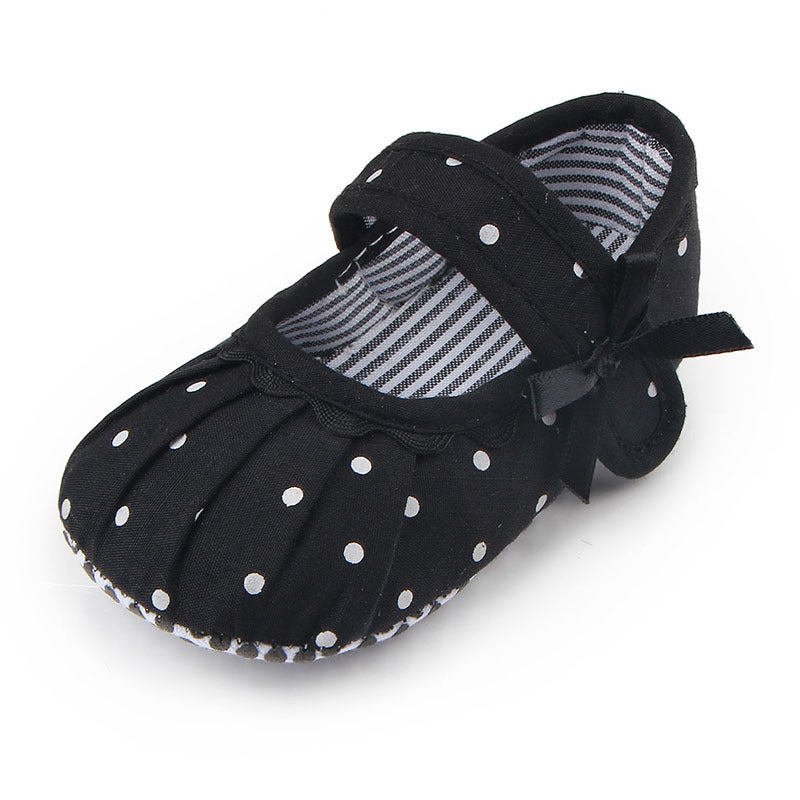 Zapatos de bebé niña lindos lunares princesa niño antideslizante en zapatos 