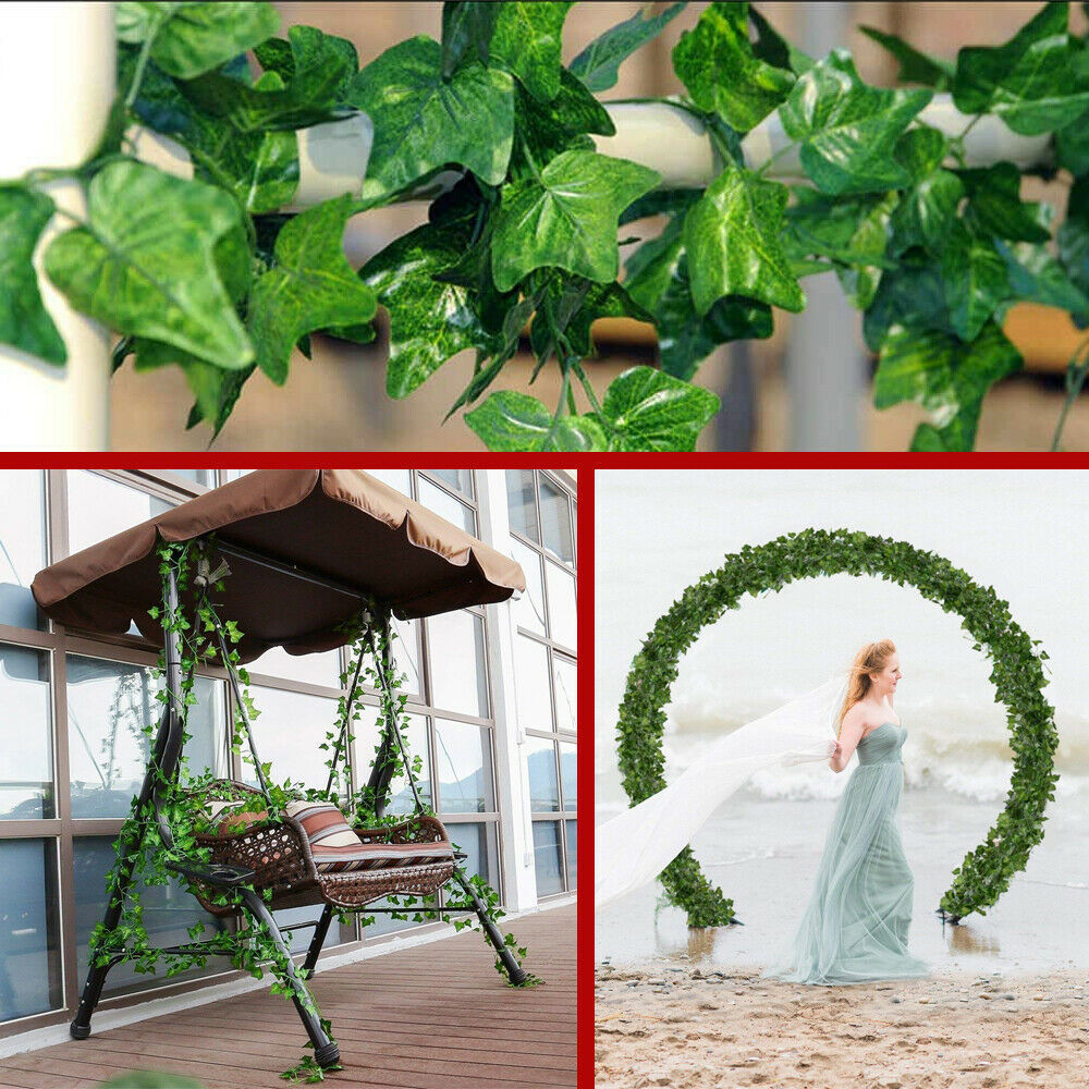 Feuilles de lierre artificielles, fausses guirlandes suspendues, plantes de vigne, décoration florale pour la maison