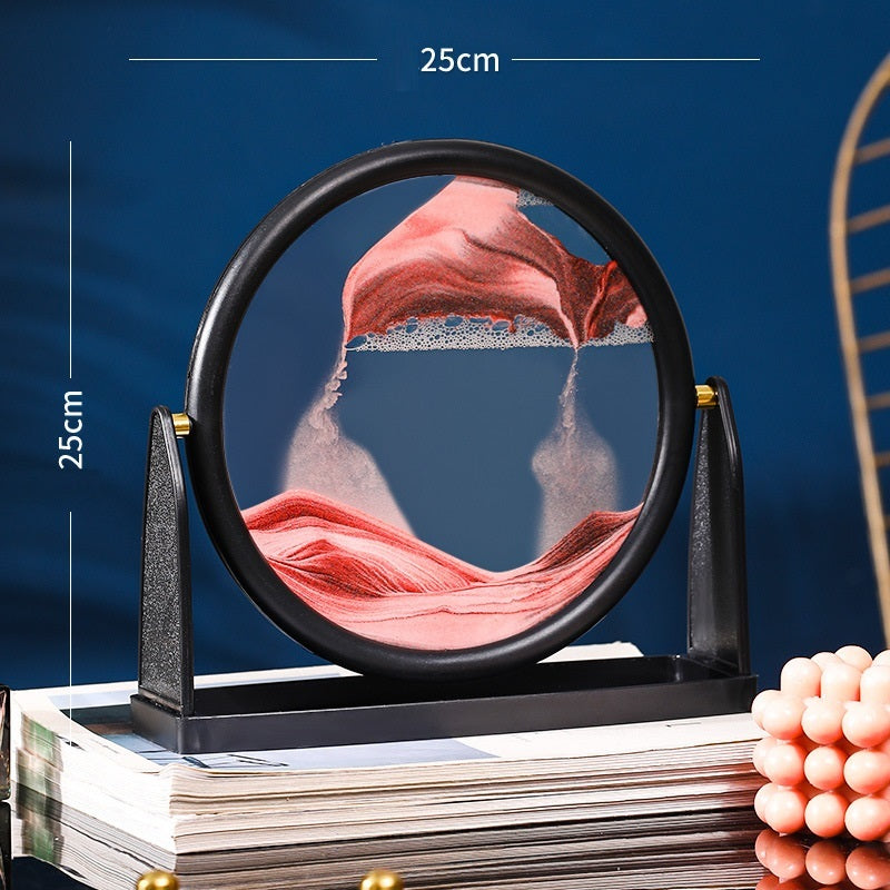 Decoración de escritorio de la sala de estar del hogar del reloj de arena del arte de lujo ligero