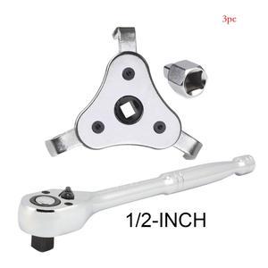 Llave para filtros de máquina plana de tres mordazas