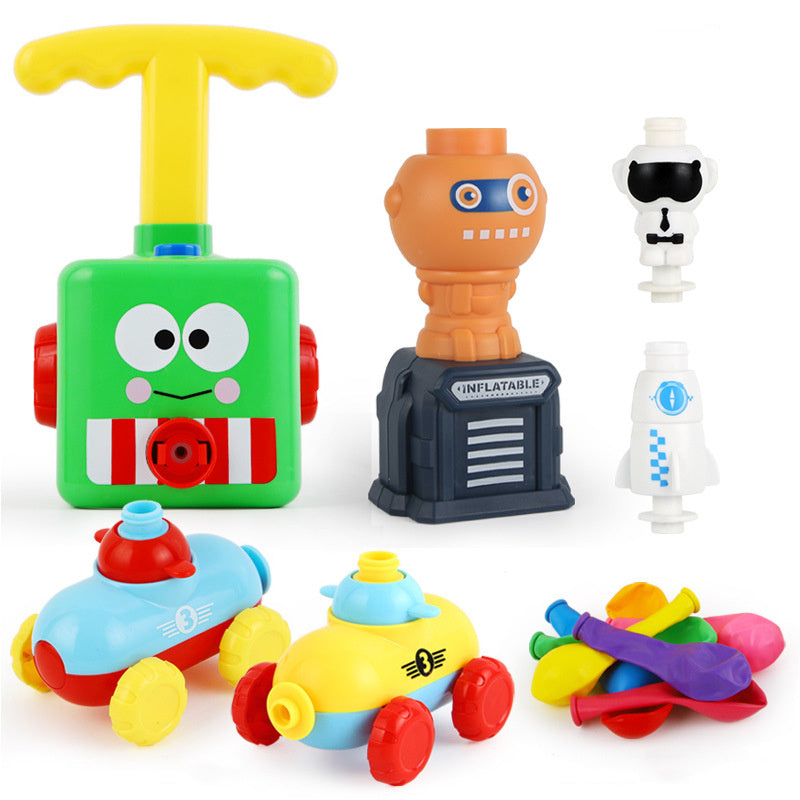 Power Balloon Launch Tower Toy Puzzle  Education Inertia Air Power Balloon Car Science Experimen Toy For Children Gift
