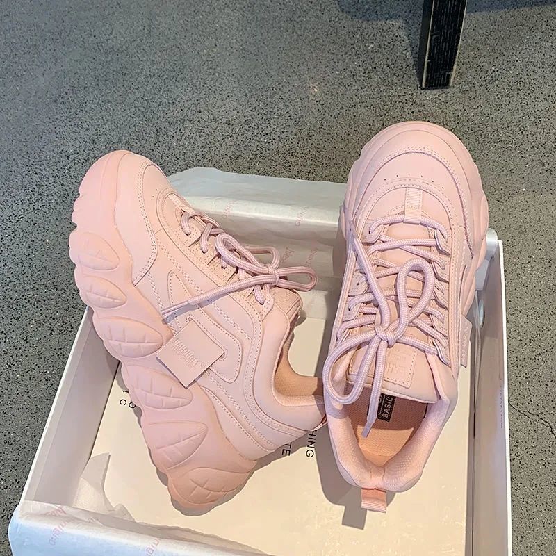 Daddy Shoes Baskets à plateforme décontractées assorties avec tout