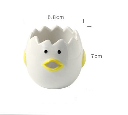 Séparateur de blanc d'œuf en céramique, poulet mignon, accessoires de cuisine pratiques