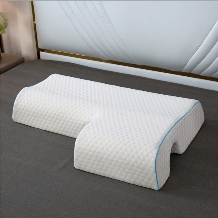 Oreiller pour couples, oreiller câlin arqué, avec mousse à mémoire de forme à rebond lent, pour repose-bras, oreiller à main